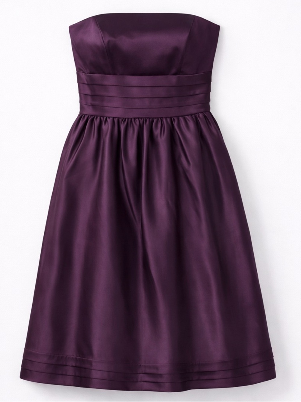 WTOO by Watters and Watters Strapless Midi Dress in Deep Plum Size 10 - Picture 2 of 15